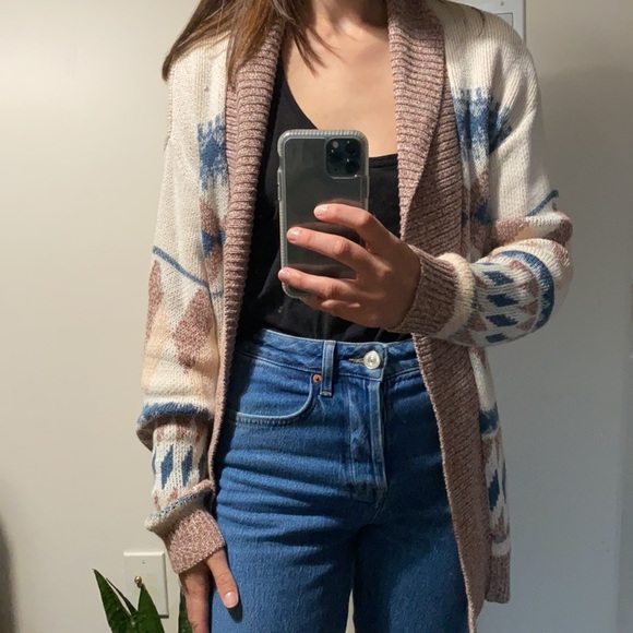 Sparkle & Fade geometric pattern cardigan - Picture 3 of 10